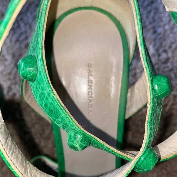 BALENCIAGA | Green Strappy Women's Sandals - Picture 7 of 11